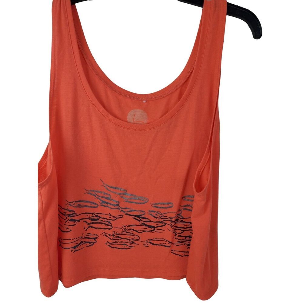 The Unchartered Studio Women's Tank Top Sleeveless Fish Print Size L